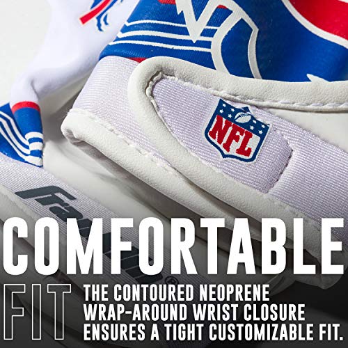 Image of Franklin Sports Youth NFL Football Receiver Gloves - Kids Football Gloves Pair - NFL Team Logos and Silicone Palm
