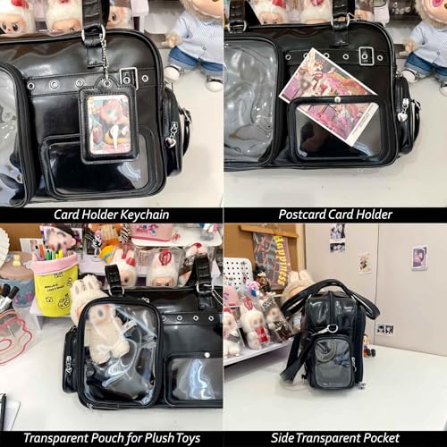 Bolso negro tipo bandolera para mujer miniatura 5
