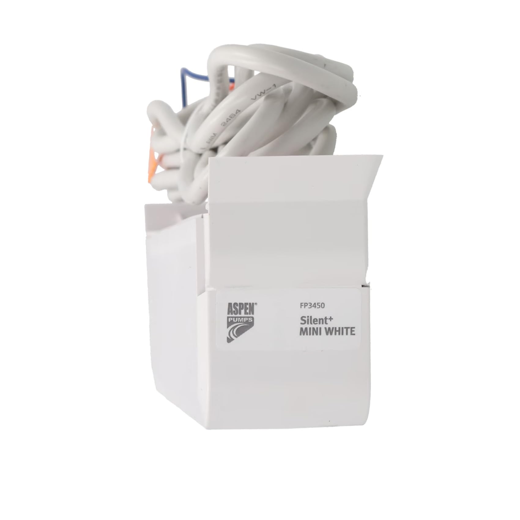 Aspen Pumps Silent+ Mini White FP3450 – Bomba de Evacuación de Condensados para Aire Acondicionado, 45 L/h, Ultrasilenciosa 16 dB, Compacta, con Depósito Desmontable, para Climatizadores