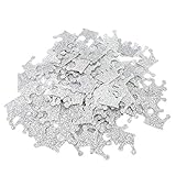 Mybbshower 200 Counts Crown Glitter Silver Paper Confetti for Baby Shower Decorations Little Prince Birthday Party Supplies 1st Birthday Royal Boy Birthday Party Table Decorating (silver)