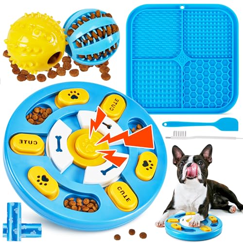 Ystars 8 Pcs Value Interactive Dog Toys for Boredom Dog Puzzle Toys Licky Mats for Dogs Treat Dog Balls Dog Birthday Present for Small to Large Dogs Puppy Toys