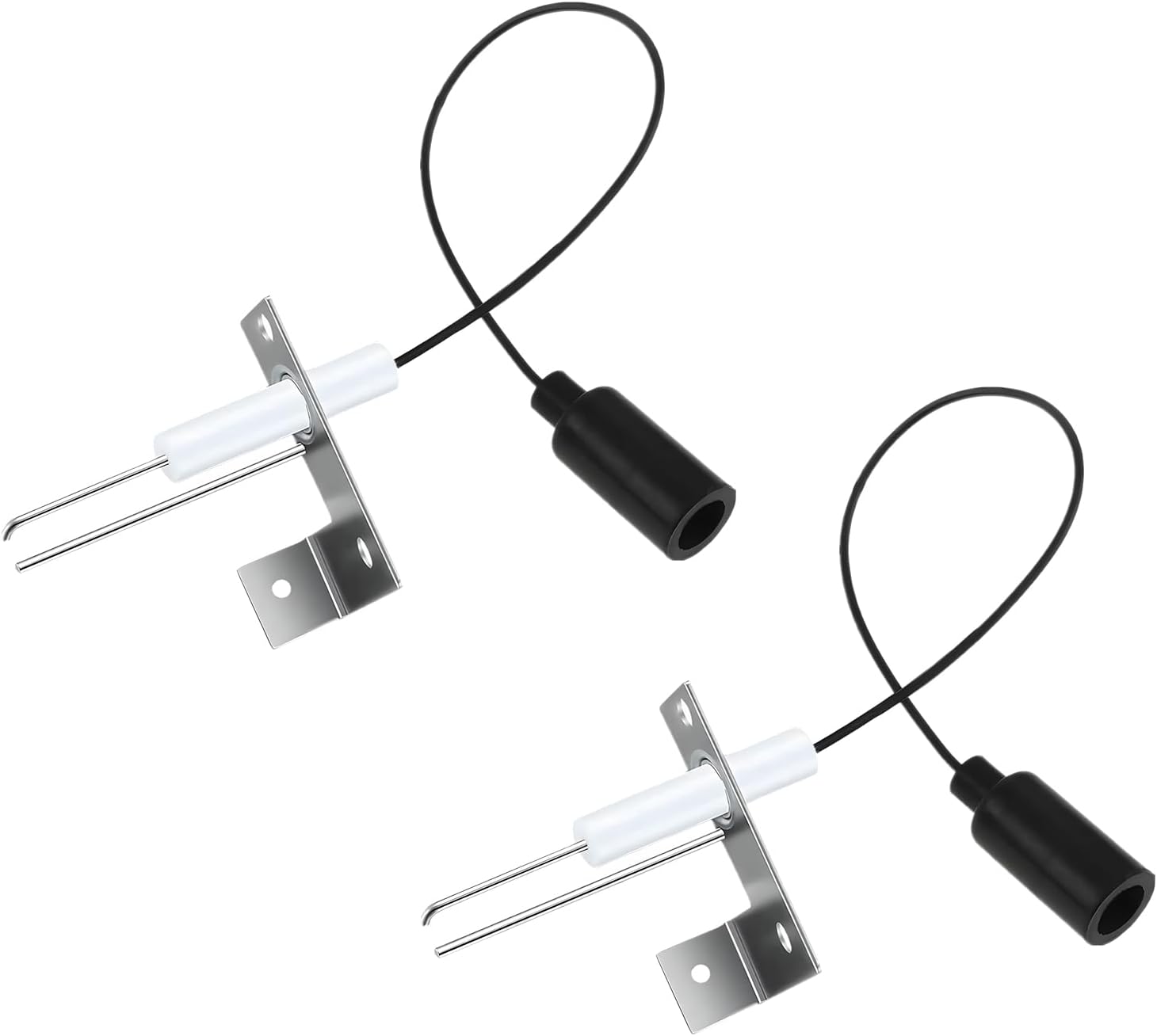 93868 6 & 10 Gallon RV Water Heater Igniter Electrode Replacement Part (2 Pack) - Spark Probe Sensor Electrode for Atwood/Dometic RV Water Heater, Repair Spare Assembly, 2-Prong, GC6AA-10E, XT Series