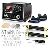 pirograbado cuero ★【Ajuste de Temperatura】-El kit de pluma de pirograbado para quemar madera de 60W 220V tiene un amplio rango de temperatura de 0-750 ℃, puede controlar la temperatura de los cabezales de la pluma ajustando el voltaje de la máquina principal, haciendo que la temperatura siempre sea adecuada para el trabajo.