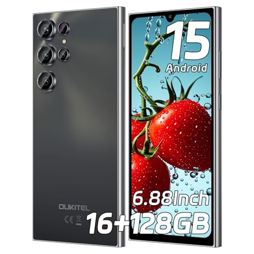 OUKITEL C61 Smartphone Android 15, 16GB+128GB/1TB Smartphone 2025, 6.88" HD+ Telefono Cellulare, 5150mAh Cellulari, 13MP+5MP Telefono Gaming, Dual SIM/Face ID/Fingerprint, Nero