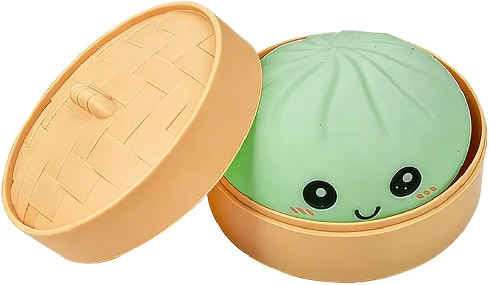 Portable Mystery Box Soft Non-Sticky Squeeze Rebound Fun Decompression Simulation Food Stress Relief(Green)