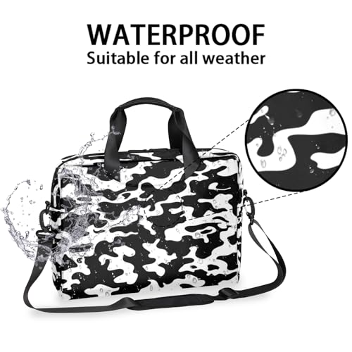 Bolsa para laptop 16 pulgadas negra y blanca impermeable miniatura 2