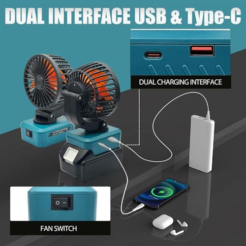 Ventilador plegable resistente para solucionar calor en obras 3