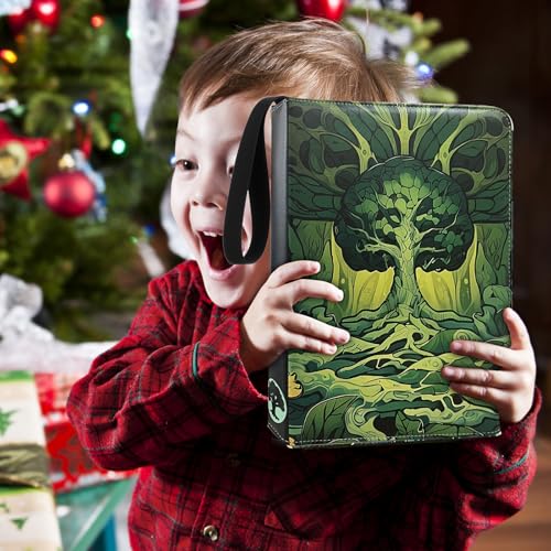 Image of Card Binder for MTG /TCG,9 Pocket Trading Card Binder for YGO /PTCG,Holds 720 Cards,Collector Card Album for Standard Game Cards,Toys Gifts(Green)
