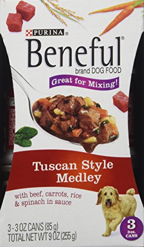 Image of Purina Beneful Wet Dog Food, Tuscan Style Medley, (3) 3 Oz Cans