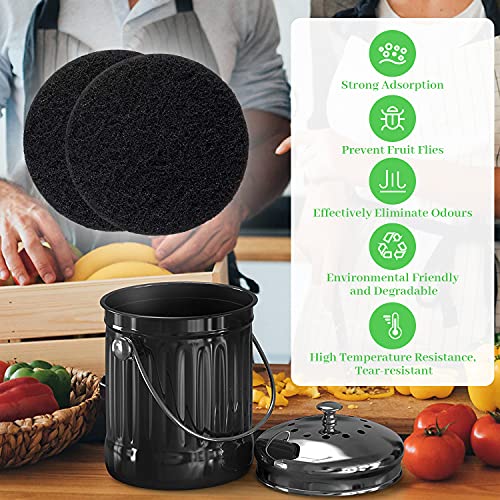 7 Pack Compost Bin Charcoal Filters Round Indoor Kitchen Compost Bucket Activated Charcoal Filters Replacements Sheets (6.7 Inch) #TOP5