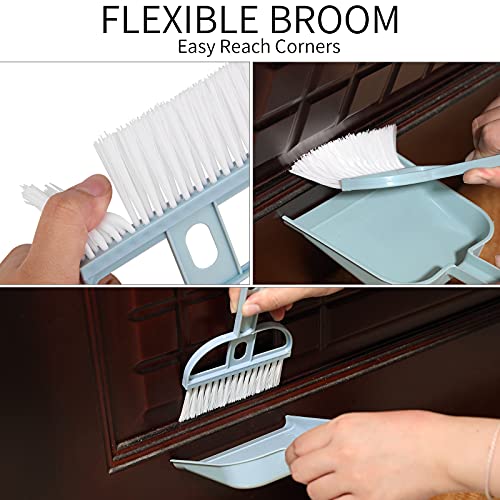 Lamoutor 3 Pack Mini Hand Broom And Dustpan Set Small Dust Pans With Brush Set Cleaning Tool For Desk, Car And Animal Waste #TOP6