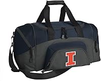 Vista 1 de Pequeña bolsa de gimnasio de la Universidad de Illinois Deluxe Illini Bolsa de viaje, marino