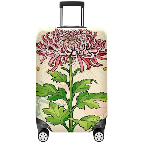 Travel Luggage Cover Suitcase Protector Scratch-Resistant Fit Not Included Suitcase Chrysanthemum XL-30-32in - Main Image