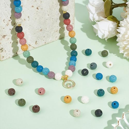 NBEADS About 104 Pcs Lava Beads - Image 4
