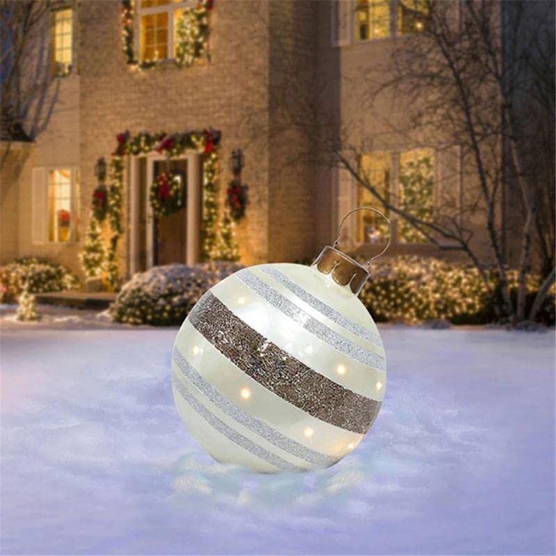 60 cm große Weihnachtskugeln Weihnachtsbaumschmuck Outdoor-Atmosphäre Kugeln Spielzeug Geschenkkugel Ornament für Zuhause-05,Polen,60cm