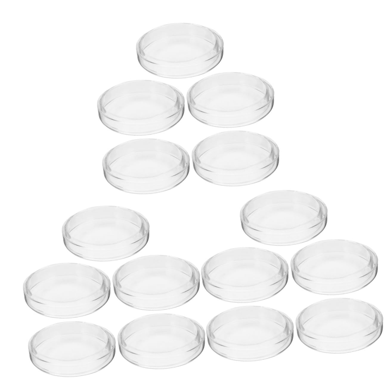 Gatuida 15piezas Placas De Cultivo De Transparente De Platos De Laboratorio Para Observación De Muestras Tapa Para Uso Científico y Cultivo Celular