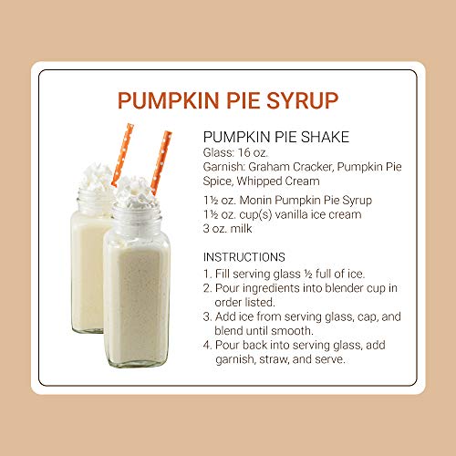 Monin - Pumpkin Pie Syrup, Pumpkin And Baked Pie Crust Flavor, Natural Flavors, Great For Hot, Iced, Or Frozen Lattes, Frappes, Shakes, And Martinis, Non-Gmo, Gluten-Free (750 Ml) #TOP4