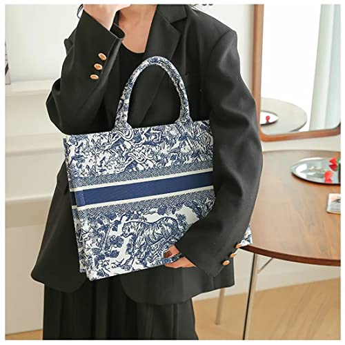 Bolso Tote de moda luxury de algodón y lino miniatura 6