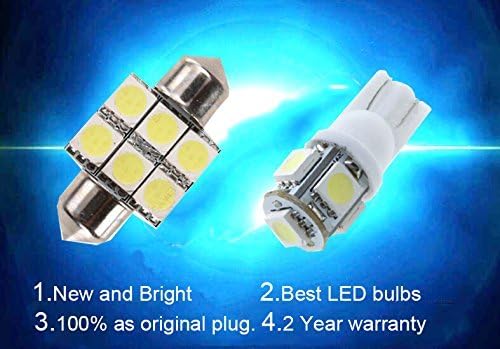 8X-SPEED Compatible with Tahoe and Suburban Led Interior Lights Led Interior Car Lights Bulbs Kit 2007-2014 White 15Pcs