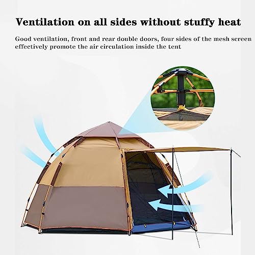 Carpa Hexagonal para 6 Personas, Doble Puerta, Protección Solar miniatura 6