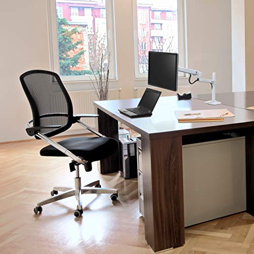 Image of Ergotron - LX Monitor Arm, Single Monitor Desk Mount - fits Flat Curved Ultrawide Computer Monitors up to 34 Inches, 7 to 25 lbs, VESA 75x75mm or 100x100mm - Tall Pole, White