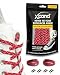 Xpand No Tie Shoelaces System with Reflective Elastic Laces - Red - One Size Fits All Adult and Kids Shoes