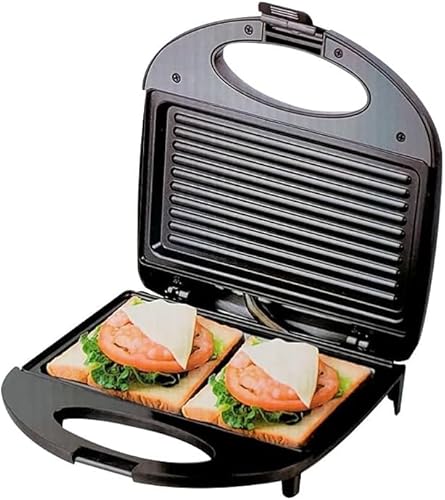 Panini Press Sandwichera con luces indicadoras, prensa eléctrica Panini de 750 W, prensa para sándwich, placas con revestimiento antiadherente de