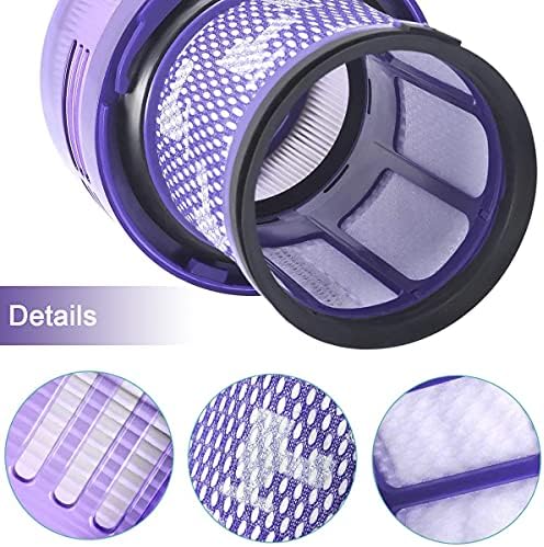 QAQGEAR 2 Pack Vacuum Filters Replacement for Dyson V11 SV14 Torque Drive Animal Absolute Cordless Stick Vacuum Cleaner, Compare to Part # 970013-02, Washable, Reusable