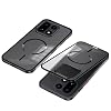 OnePlus 15 Metal Bumper Wireless Charging Back Case Heat Dissipation Drop Protection Spring Lock Aluminum Frame Matte Translucent Back Panel Metal Cover OP15-WX-51127 Black