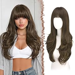 Brown with Highlights-With Bangs