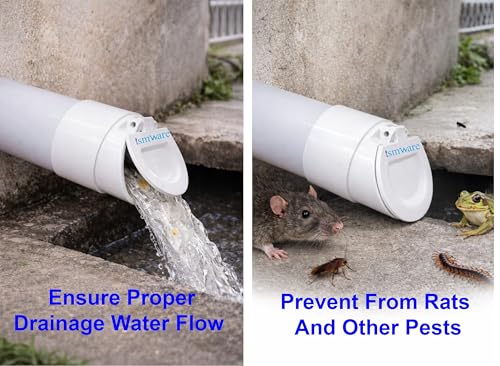 Image of PVC SWR Pipe Flip Cover Valve, Prevent from Rats, Pests and Other Reptiles, Anti-Pest, Anti-Rat & Reptile Blocker (5 inch /140mm)