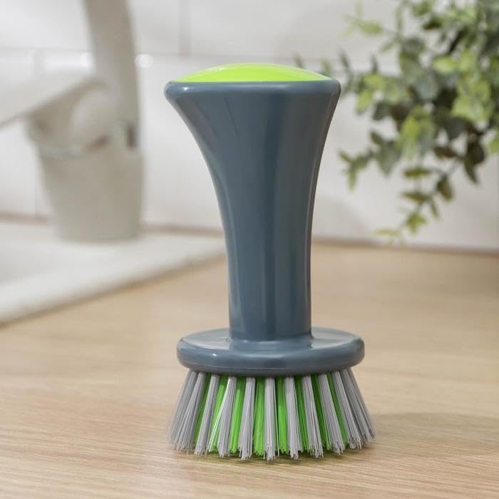 Image of KWEL Wash Basin Cleaning Plastic Brush with Medium Scrubber, Handy Brush for Multipurpose Dirt Cleaning (Pack of 2)