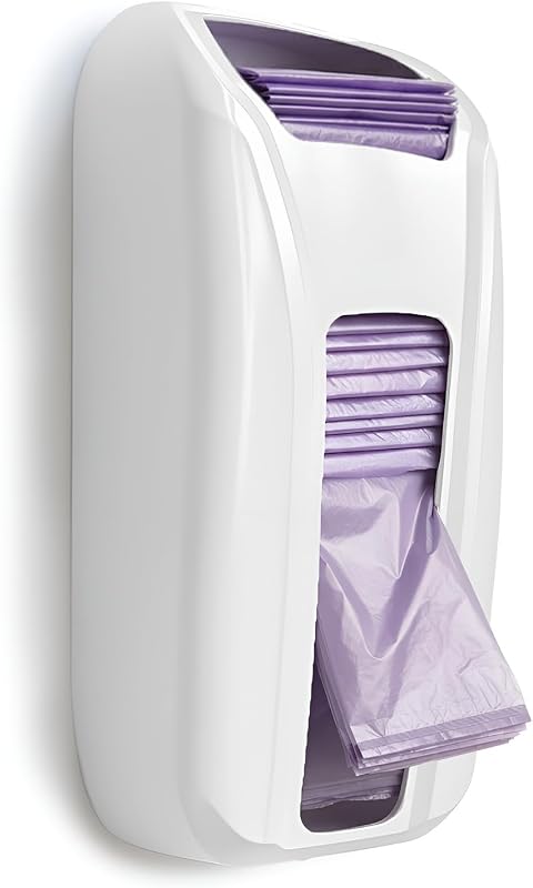 Plastic Bag Holder For Grocery Bags, Durable Plastic Bag Organizer Wall Mount, Storage Organizer & Saver for Grocery, Shopping & Trash Bags, White
