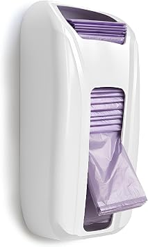 KICHLY Plastic Bag Holder For Grocery Bags, Durable Plastic Bag Organizer Wall Mount, Storage Organizer & Saver for Grocery, Shopping & Trash Bags, White
