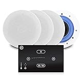 Systemline E50 Bluetooth Ceiling Speaker Kit - Wireless 4x ESCS5 Speakers for Seamless Audio Experience at Home, 160-200W Output