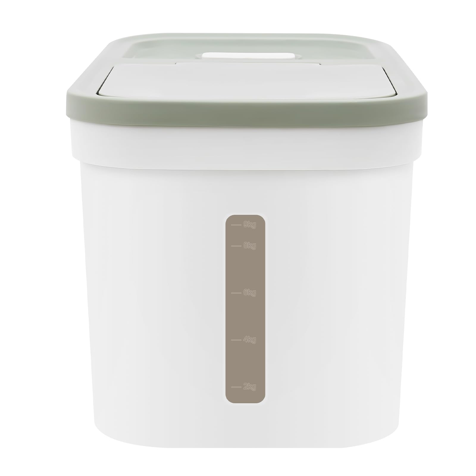 Pojemnik do przechowywania żywności, 10 kg, pojemnik na ryż, odporny na owady, z pokrywką, wizualny design okna, zdejmowane pudełko zapobiegające pękaniu, okrągłe narożniki, do wielu rodzajów potraw