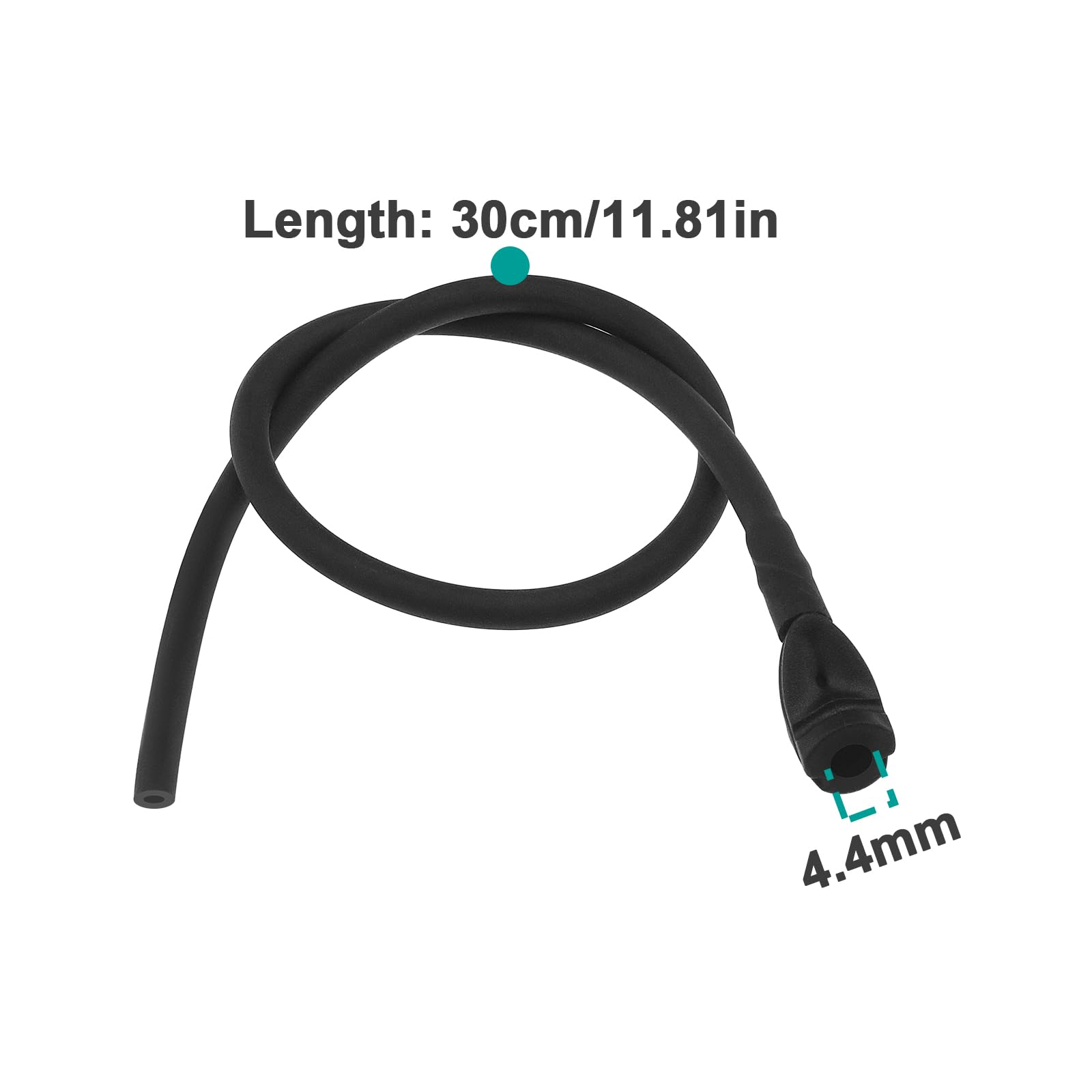 Peep Sight Tube en Caoutchouc pour Arc Composé, Peep Sight Cordon de Traction, Accessoires Arc, Noir