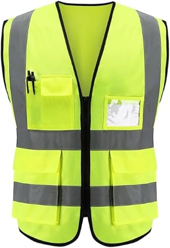EN ISO 20471 Reflective Vest, High Visibility for Cycling and Work, Unisex