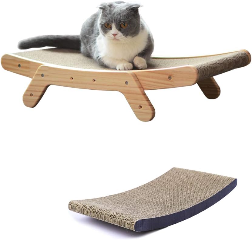 ZAMATE Cat Scratcher Cardboard, 3 in 1 Corrugated Cat Scratchers Pad for Indoor Cats, Vertical/Horizontal/Semi-Vertical Scratching Pads…