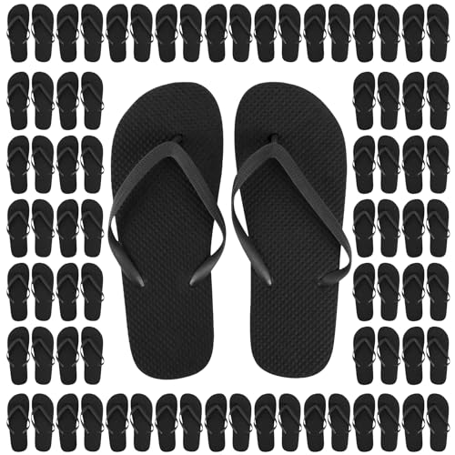 Trail maker 50 Pairs Bulk Wedding Flip Flops for Men Waterproof Wholesale Flip Flops for Men in Bulk for Wedding Guests, Bnb Guests, Hotels, and Charity Donation