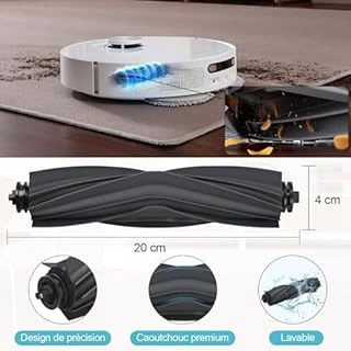RUKHOOL L10s Pro Gen 3 Accessoires pour Dreame L10 Prime / L10s Plus / L10s Pro Gen 2 / L10s Ultra/Xiaomi X20 Plus Pièces Rechange 2 Brosse Principale 8 Chiffons Nettoyage 4 Filtres 8 Brosse Latérale
