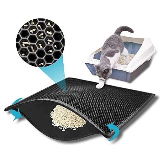 Tapete Higiênico Coletor de Areia Para Gatos Preto Tamanho P - 40x50