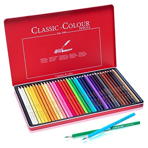 Lápices de colores, juego de 36 lápices profesionales de colores al óleo con caja de lata para adultos, niños, artistas y principiantes, dibujos, bocetos, pintura, libro de colorear, suministros de