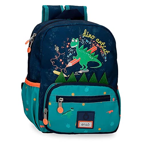 Enso Dino artist Mochila Preescolar Adaptable a Carro Multicolor 23x28x10 cms Poliéster 6,44L