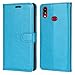 Produktbild Laybomo Hülle für Samsung Galaxy A10s A107F Ledertasche Simple Stylish Schuzhülle Weiches TPU Silikon Cover Magnetisch Brieftasche Schale Handyhülle Galaxy A10s, mit Visitenkartenhüllen (Blau)