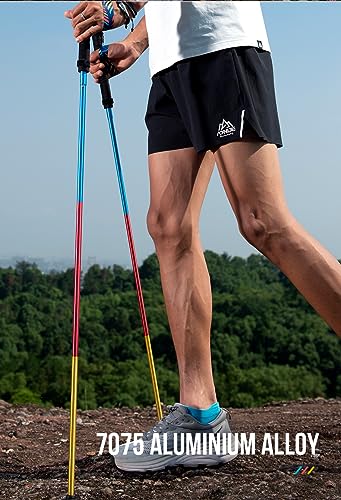 Bastoni da trekking pieghevoli, leggeri, in