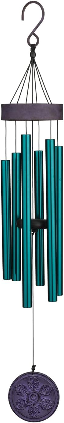 Regal Art & Gift Garden Medallion Chimes - Outdoor Decorative Metal Hanging Chime - Relaxing Sound for Yard, Patio, Porch or Garden - Purple