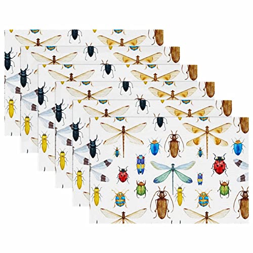 Sets de table imprimé coccinelles 30x45cm résistant chaleur x6 - 6
