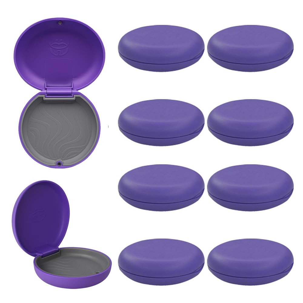 Dentosmile Slim Aligner Case/Aligner and Retainer Case/Dental Orthodontic Retainer Box - Violet Color with Silicone Layer (10)-picture-28