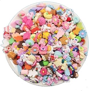 NEOBABY Mixed Resin Cute Jewelry Charms | Candy Sweets Anime Beads Flatback DIY Crafts Making and Ornament Scrapbooking Ac... Price In India